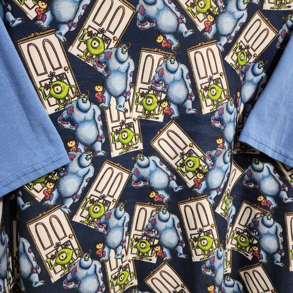 Enchanted Dress Shop Boutique Disney Pixar Monsters Inc Raglan Unisex Shirt 2XL - Picture 3 of 5